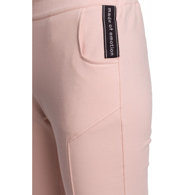M493 Spodnie z rozporkami - cukierkowo różowe