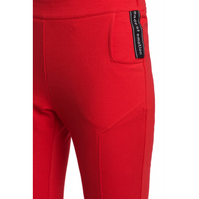 M493 Spodnie z rozporkami - czerwone